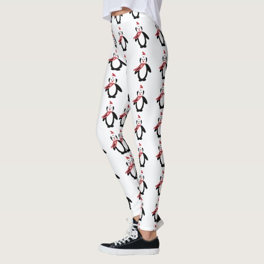 Niedliche Weihnachtspenguin Leggings (Links)