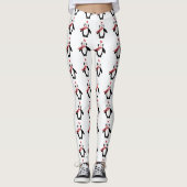 Niedliche Weihnachtspenguin Leggings (Vorderseite)