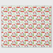 Niedliche Weihnachtspenguine Geschenkpapier (Flach)