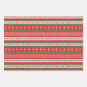 Niedliche WeihnachtsPenguine in Strickfäusten Geschenkpapier Set (Vorderseite 3)