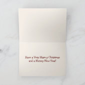 Niedliche Weihnachtspferde Feiertagskarte (Innenseite)