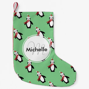 Niedliche Weihnachtspinguine Kleiner Weihnachtsstrumpf