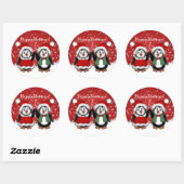 Niedliche Weihnachtspinguine Stickers (Blatt)