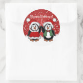 Niedliche Weihnachtspinguine Stickers (Tasche)