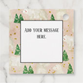 Niedliche Weihnachtspolarbären in Evergreen Forest Geschenkanhänger (Rückseite)