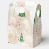 Niedliche Weihnachtspolarbären in Evergreen Forest Geschenkschachtel (Geöffnet)