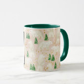 Niedliche Weihnachtspolarbären in Evergreen Forest Tasse (VorderseiteRechts)