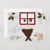 Niedliche Weihnachtspostkarte Feiertagspostkarte (Vorne/Hinten)