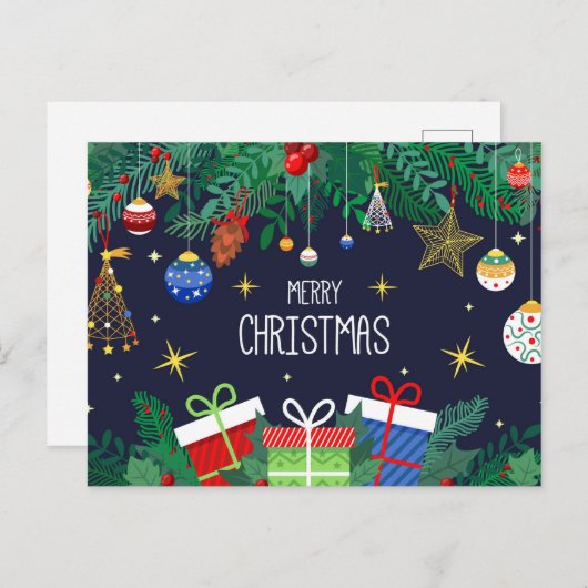 Niedliche Weihnachtspostkarte Postkarte (Vorne/Hinten)