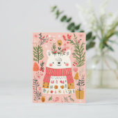 Niedliche Weihnachtspostkarte Postkarte (Stehend Vorderseite)
