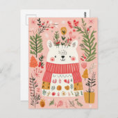 Niedliche Weihnachtspostkarte Postkarte (Vorne/Hinten)