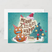 Niedliche Weihnachtspostkarte Postkarte (Vorne/Hinten)