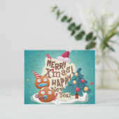 Niedliche Weihnachtspostkarte Postkarte (Stehend Vorderseite)
