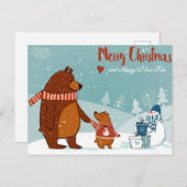 Niedliche Weihnachtspostkarte Postkarte (Vorne/Hinten)