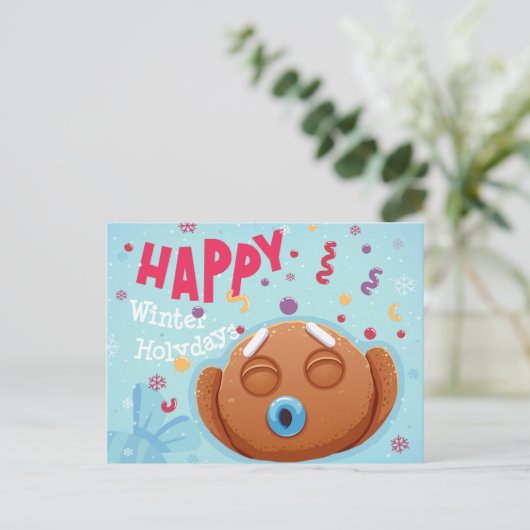 Niedliche Weihnachtspostkarte Postkarte (Stehend Vorderseite)