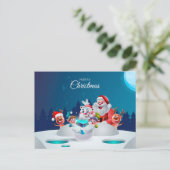 Niedliche Weihnachtspostkarte Postkarte (Stehend Vorderseite)