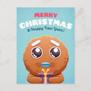 Niedliche Weihnachtspostkarte Postkarte