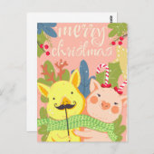 Niedliche Weihnachtspostkarte Postkarte (Vorne/Hinten)