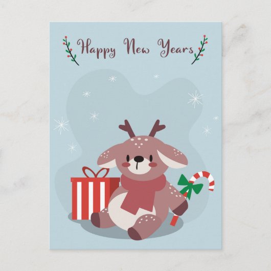 Niedliche Weihnachtspostkarte Postkarte (Vorderseite)