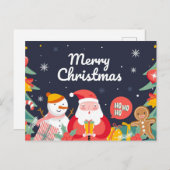 Niedliche Weihnachtspostkarte Postkarte (Vorne/Hinten)