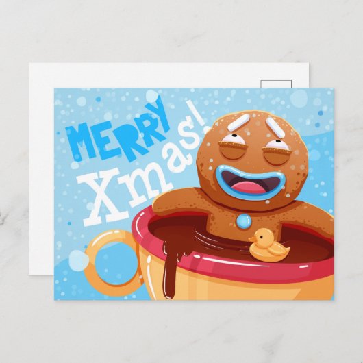 Niedliche Weihnachtspostkarte Postkarte (Vorne/Hinten)