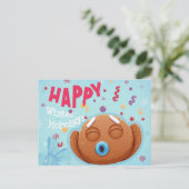 Niedliche Weihnachtspostkarte Postkarte (Stehend Vorderseite)