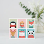 Niedliche Weihnachtspostkarte Postkarte (Stehend Vorderseite)