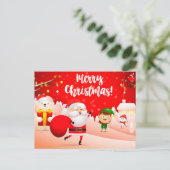 Niedliche Weihnachtspostkarte Postkarte (Stehend Vorderseite)