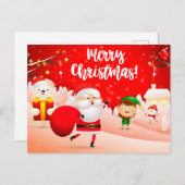 Niedliche Weihnachtspostkarte Postkarte (Vorne/Hinten)