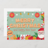 Niedliche Weihnachtspostkarte Postkarte (Vorne/Hinten)