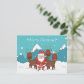 Niedliche Weihnachtspostkarte Postkarte (Stehend Vorderseite)