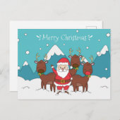 Niedliche Weihnachtspostkarte Postkarte (Vorne/Hinten)