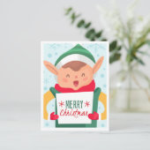 Niedliche Weihnachtspostkarte Postkarte (Stehend Vorderseite)