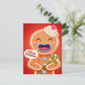 Niedliche Weihnachtspostkarte Postkarte (Stehend Vorderseite)