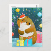 Niedliche Weihnachtspostkarte Postkarte (Vorne/Hinten)