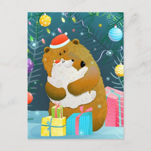 Niedliche Weihnachtspostkarte Postkarte (Vorderseite)