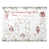 Niedliche Weihnachtspotty Training Chart Notepad Notizblock (Vorderseite)