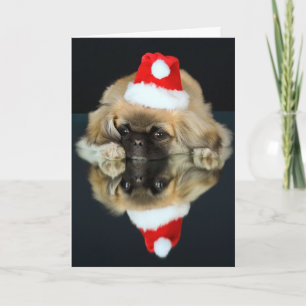 Niedliche Weihnachtspuppkarte Feiertagskarte