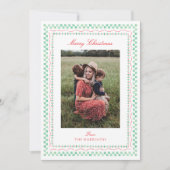 Niedliche Weihnachtsrahmen Weihnachtskarte Foto We Feiertagskarte (Vorderseite)