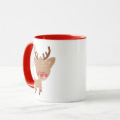 Niedliche Weihnachtsren-Tasse Tasse (Vorderseite Links)