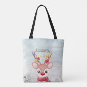 Niedliche Weihnachtsrentier Tasche (Rückseite)