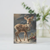 Niedliche Weihnachtsrinder Feiertagspostkarte (Stehend Vorderseite)