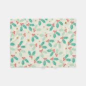 Niedliche Weihnachtsrot und grüne Mistletoe Fleecedecke (Vorderseite (Horizontal))