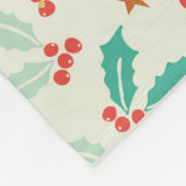 Niedliche Weihnachtsrot und grüne Mistletoe Fleecedecke (Ecke)