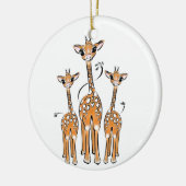 Niedliche Weihnachtssafari Keramik Ornament (Links)