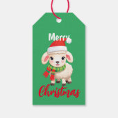 Niedliche Weihnachtsschaf Ram Santa Scarf Urlaub Geschenkanhänger (Rückseite)
