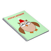 Niedliche Weihnachtsschale Anpassbare Notebooks Notizblock (Rechte Seite)