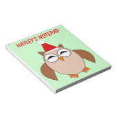 Niedliche Weihnachtsschale Anpassbare Notepad Notizblock (angewinkelt)