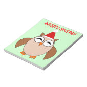 Niedliche Weihnachtsschale Anpassbare Notepad Notizblock (Rotiert)