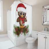 Niedliche Weihnachtsschale auf dem Duschvorhang de (Beispiel)